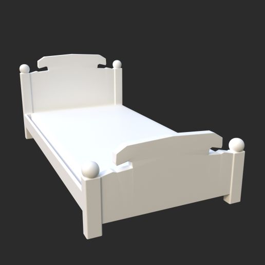 Cama Miniatura De Madera Y Poliéster De 9x7x3.5 Cm | Ideal Para Casas De Muñecas Y Decoración