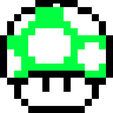 Green-Mushroom.png Pixel Mario Keychains