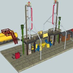 Diesel_Refueling_Station.jpg Download free STL file HO Scale Diesel Refueling Station • Object to 3D print, kabrumble