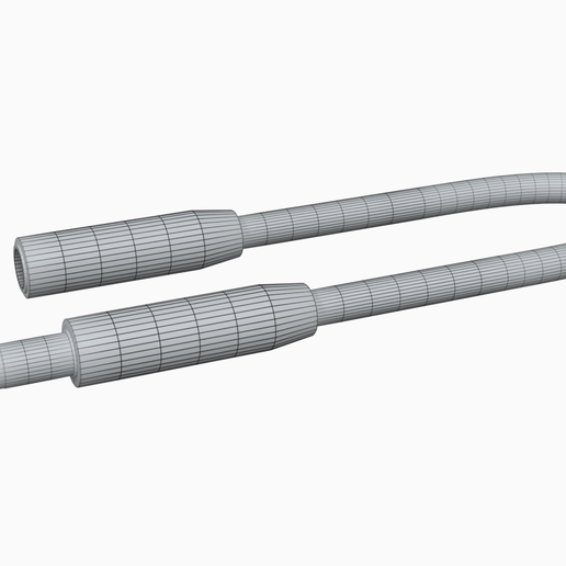 🔌 Audio Cable 3D Model – Realistic Connector Wire・ OBJ File for 3D ...