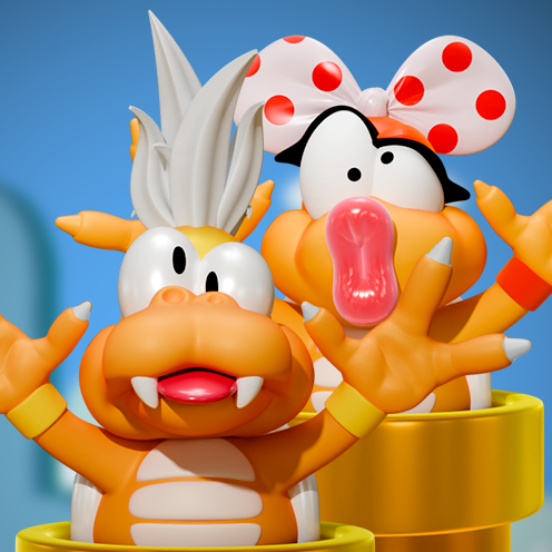 🗺️ Lemmy and Wendy Super Mario World・ 3D File for 3D printing