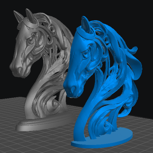 horse art bust 3D model