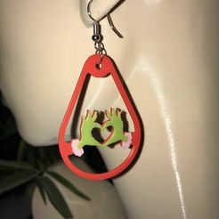 Grinch-Earrings-Heart-Shape-2.jpg Grinch Pendientes de Navidad en forma de corazón