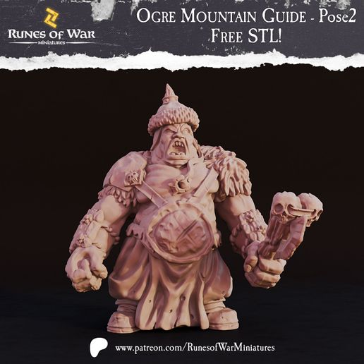 👹 Ogre Maneaters - Ogre Mountain Guide (pose 2) Free・Free 3D File for ...