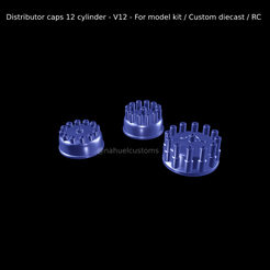 Nuevo-proyecto-2.png Fichier STL Bouchons de distributeur 12 cylindres - V12 - Pour maquette / Custom diecast / RC・Objet imprimable en 3D à télécharger