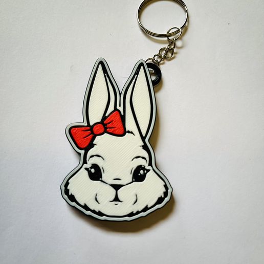 🗝️ cute bunny keychain・ 3MF File for 3D printing・Cults