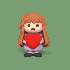 Cod271-Girl-Heart-1.jpeg Fichier 3D Coeur de fille・Plan pour impression 3D à télécharger