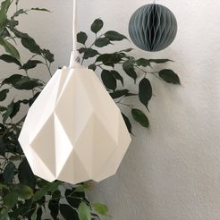 IMG_3793.jpg STL file Geometric origami lampshade・3D printing design to download