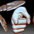 HandPointRelief8.jpg Hand Point Gesture STL Bas Relief Clipart 3d model file for CNC router.