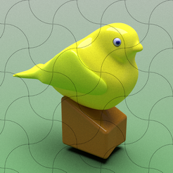 bird2.png STL-Datei New Line, Vogelschmuck 02・3D-Druckvorlage zum Herunterladen
