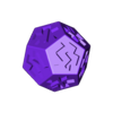 d12.stl Runic Dice Set - D&D