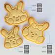 2.jpg A Bunny Bunch - 3 Easter Cookie cutter COMBO with stamp