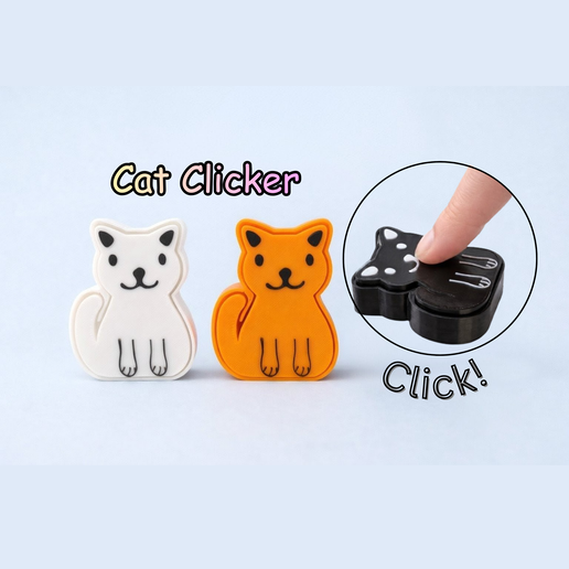 🐱 Cat Clicker・ STL File for 3D printing・Cults