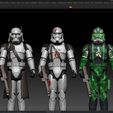 screenshot.504.jpg STAR WARS .STL The Clone Wars .OBJ Clone Commanders Bacara, Neyo, Gree 3d VINTAGE STYLE ACTION FIGURE.