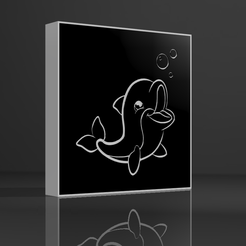 1.png 3D file Dolphin Lamp・3D printing template to download, tweety35