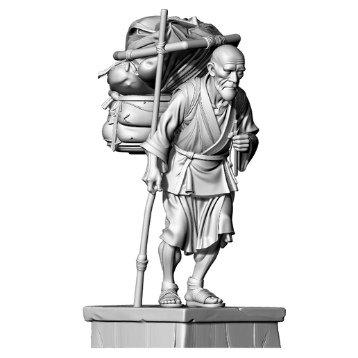 Old Worker Sculpture - Escultura Trabajador Anciano - Sculpture Vieil Ouvrier - تمثال عامل مسن