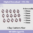 2.png 15 Earrings Shapes Clay Cutter Bundle  for Polymer Clay , 90 Clay Cutters, 6 Sizes