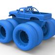 61.jpg Diecast vintage Monster Truck mit Doppelrädern Maßstab 1:25
