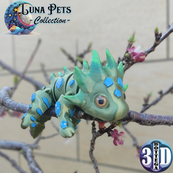 04.png Файл 3D Luna Pets - DRALEN - артикулированный крошечный дракончик・3D-печатная модель для загрузки