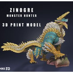 portada.jpg STL-Datei Zinogre - Jinouga - Monster Hunter - 3D Fan Art -・Design für 3D-Drucker zum herunterladen
