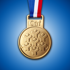 caf-insta-ruban-n.png STL file medal from Caf , medal , RSA caisse allocation familiale・3D printing template to download