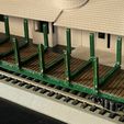 IMG_7396.JPG HO Scale 45ft Flatbed Log Hopper Train Car