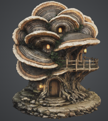 Turkey Tail–inspired mushroom house