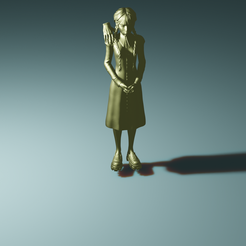 Capture.png wednesday addams stl file model with hand thing for 3d print printing