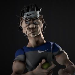 1C960B31-314B-488F-9148-EFE689E19D0E.jpeg Archivo STL Caricatura en 3D de Rafa Nadal・Modelo para descargar e imprimir en 3D