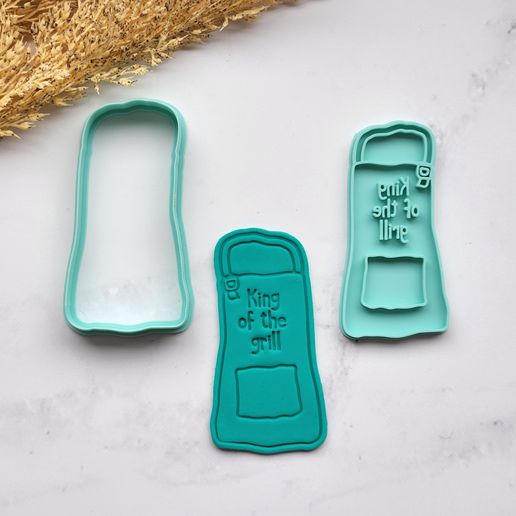 King of the Grill Apron Cookie Cutter - 3D model önizlemesi