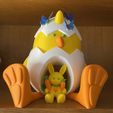 CHICK IN AN EASTER EGG PRINTED IN PLACE WITHOUT SUPPORTS