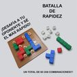 BATALLA DE RAPIDEZ UN TOTAL DE 60 208 COMBINACIONES!!! Battle of speed