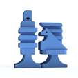 Bishop-Knight.png 3D Printable STL Brutalist Chess Set | Royalty-Free & Resellable