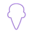 ice cream 4in.stl 4 sizes - Ice Cream Cone Dessert Cookie Cutter - SHARP cutting edges - So Versatile!