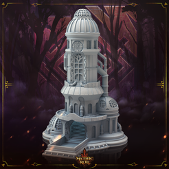 Steampunk-tower.png 3D file Dice Tower - The Steam Tower | Mythic Roll・3D print design to download