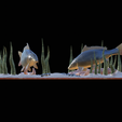 carp-scenery-45cm-2.png two carp scenery in underwather for 3d print detailed texture