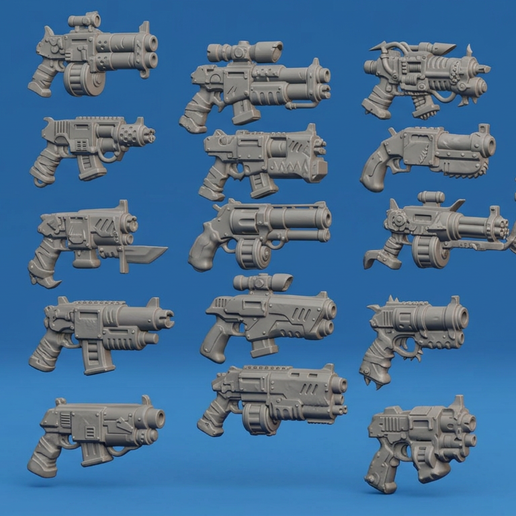 Orc Sci-Fi Pistol Bits