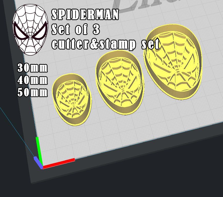 spiderman.jpg STL file SPIDERMAN CUTTER AND STAMP SET OF 3・3D printable model to download, Keser