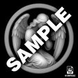 Samp.jpg Praying Angel Relief High Detail 3D Model: CNC Laser & 3D Print STL File + 4K TIF Grayscale Image