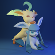 Front.png GLACEON AND LEAFEON - POKEMON SCULPT