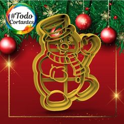323 Muñeco de nieve.35.jpg STL file cutting christmas snowman・Model to download and 3D print
