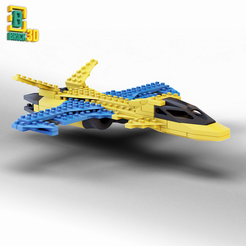 00-Default_Perspective-3_4-Top.png Fighter Jet - Brick3D set