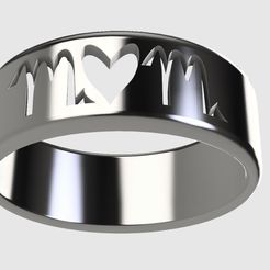 momring4.jpg Free STL file Mom Ring/Mothers Day (Makes a great gift!)・3D printable model to download