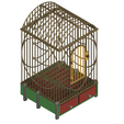 bird_cage-01 v30-001.png House Style Economy bird cage for finches, canaries, parakeets and other small birds 3d print cnc