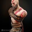 Kratos 06.jpg Archivo STL Busto de Kratos・Diseño para descargar y imprimir en 3D