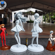 Asuka-and-Rei_Main.png Asuka and Rei Summer Dress - Evangelion Anime Figurine STL for 3D Printing