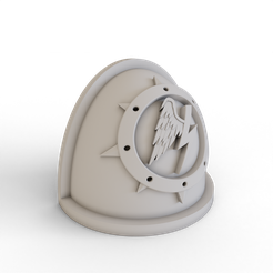 Mk4-Shoulder-Pad-Dark-Angels-Stormwing-1.png Fichier STL Épaulière pour armure MKIV (Dark Angels - Stormwing)・Modèle à télécharger et à imprimer en 3D