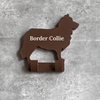 12-Border-Collie-hook-and-name.png Border Collie Dog Lead Hook STL files