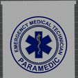 Paramedic-BBl-Sliced.jpg EMS PARAMEDIC LOGO CARD BOX LID with EMS PARAMEDIC Logo modeled in for easy in software painting