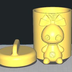 MUÑECA.jpg Fichier STL stitch yerbera/azucarera muñeca de trapo・Modèle pour impression 3D à télécharger